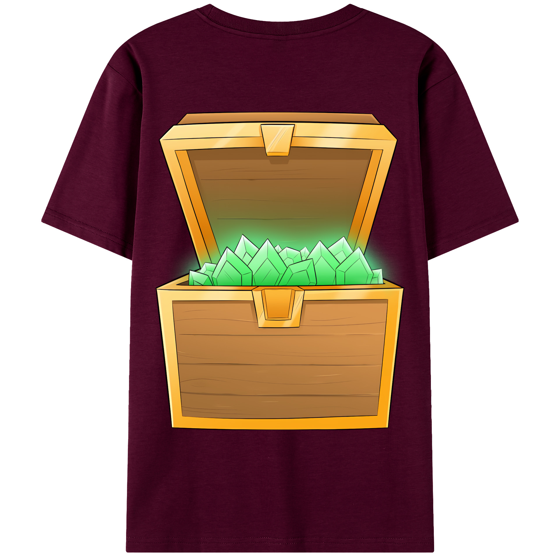 （画像用） マインクラフト ブロックの世界 Minecraft MC Block world レディース半袖Tシャツ(バックプリント)